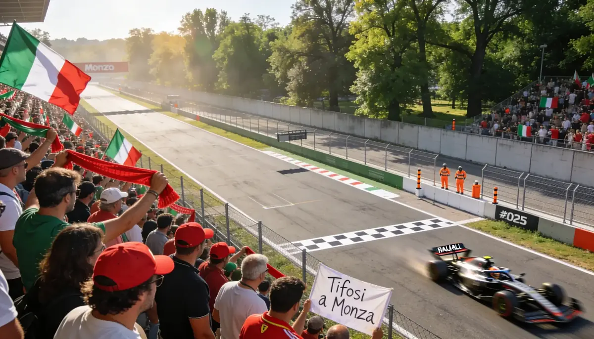 Tribuna del circuito di Monza durante un Gran Premio di Formula 1 in Italia